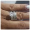 2pc. 6mm*2 Sandblasted Stainless Steel Wedding Ring Set