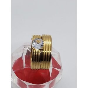 18karat Gold Plated Couple Ring Sets With Men Ring B87