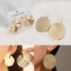 2-piece Alloy Round Ring Large Earring Set