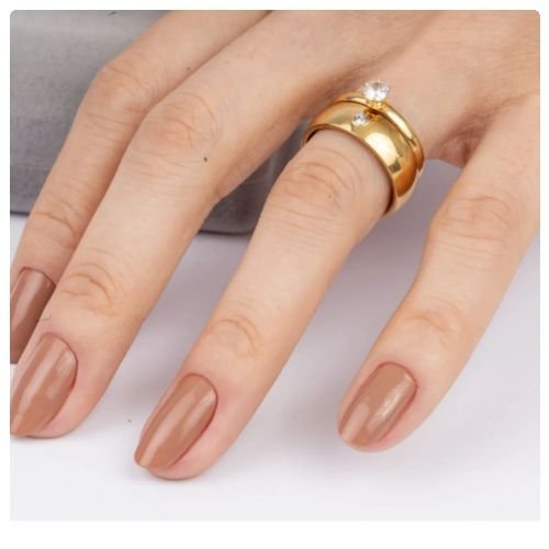 2pc. 8mm/2mm Width Gold Stainless Steel Wedding Ring Set