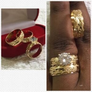 Italian Wedding Ring Sets  For Couple-Gold