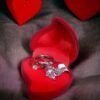 3-Pc Valencia Silver Diamond Wedding Ring Set