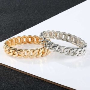18K Gold & Silver Plated Unisex Bracelet (Set Of 2)