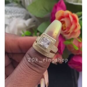 24karat Gold Plated Couple Ring Set G45