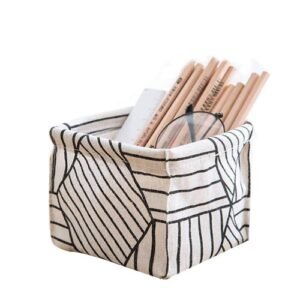 Foldable Sundries Storage Basket Cute Printing Cosmetics