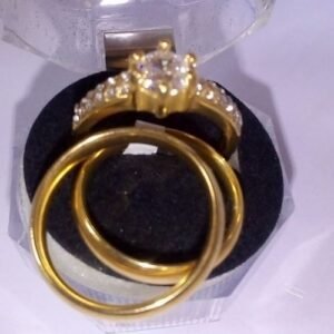 32 Solid Karat Gold Plated Couple Ring Set B87