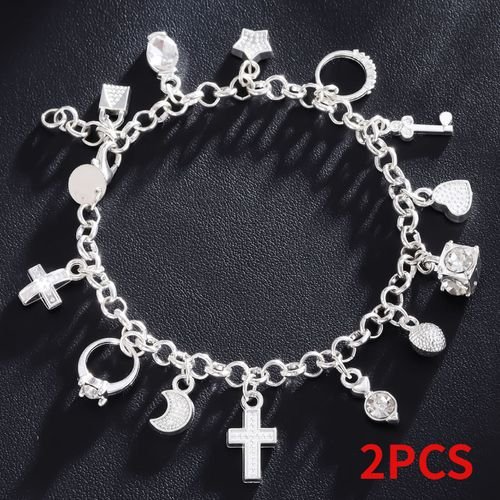2pcs/set Elegant Female Crystal Bracelet