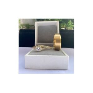 Ives 14karat Gold Plated Couple Ring Set B94