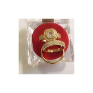 High Quality Gold Jewelry Wedding Ring Complete Couple Set