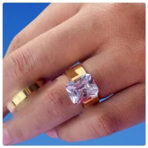 3pc.4mm Width Stainless Steel Wedding Ring Set