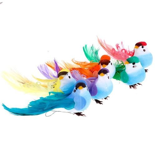 White Artificial Pigeon Birds Doves Simulation Feather Pigeon Tree Wedding Party Ornaments Home Living Room Decor