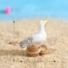 Summer Beach Landscape Seascape Ornaments Sun Dolphin Pigeon Boat Starfish Craft Model Miniature Fairy Garden Diy Decoration