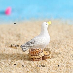 Summer Beach Landscape Seascape Ornaments Sun Dolphin Pigeon Boat Starfish Craft Model Miniature Fairy Garden Diy Decoration