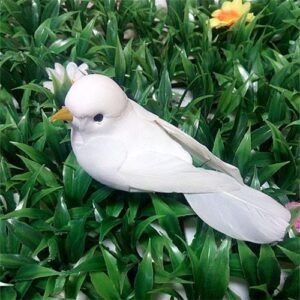 Simulation White Pigeon Home Decor Artificial Lover Peace Pigeons Garden Wedding Decortions Imitation Bird Model Xmas Tree Decor