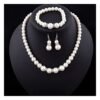 Jewelry Set; Shambala Diamond Necklace, Earrings, & Bracelet
