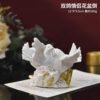 European Resin Bird Sculpture White Animal Ornaments Living Room Bookcase Pigeon Ornaments Home Decoration Exquisite