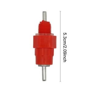 5pcs Chicken Feeding Water Nipples Bird Drinker Poultry Feed Chicken Drinking Bird Pigeon Feeding Red Drinkers