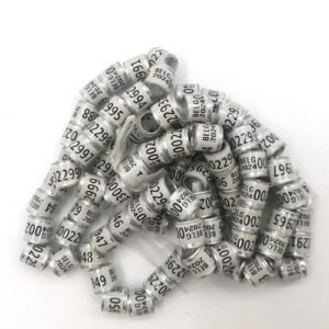 100 Pcs 2024 Aluminum Plastic Pigeon Foot Ring With Number Letter Bird Leg Sign Rings Fly Race Identification Circle Pilgrims