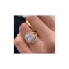 High Quality Gold Plated Engagement Wedding Couple Ring Set