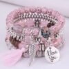 DIEZI Boho Multilayer Hand Beaded Bracelet Set