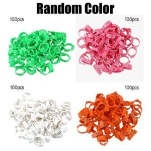 Niceyard 100pcs/set Leg Digital Label Ring Adjustable Buckle Foot Ring For Chicken Duck Pigeon Poultry Farm Supplies