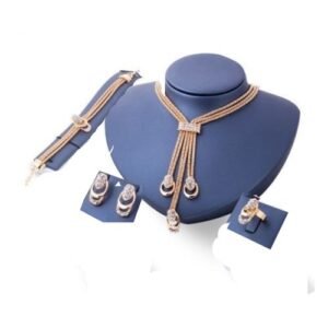 Jewelry1 Necklace Earring Bracelet Ring Set Gold