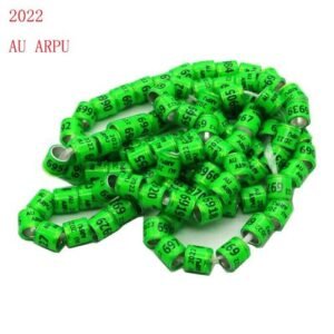 100 Pcs 2022 Aluminum Plastic Pigeon Foot Ring With Number Letter Bird Leg Sign Rings Fly Race Identification Circle Pilgrims