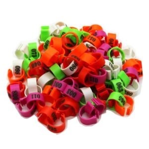 50 Pcs Inner Diameter 12mm 14mm Pigeon Bird Plastic Clip Rings Pigeon Colored Foot Ring No.1-50 Poultry Leg Bands