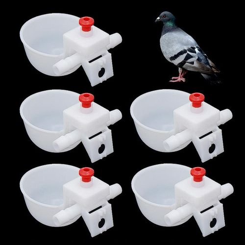 5/10/20pcs Pigeon Bird Water Drinker Bowl 9.5mm Automatic Poultry Fowl Drinker Chicken Equipment 9.5mm Thread