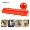 40cm 22 Holes Poultry Clamshell Birds Chick Pigeon Ground Feeder Long Trough Water Bowl Farming Tool Farm Breeding Supplies