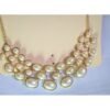 Dunnes Vintage Pearl And Gold Finish Prong Set Costume Necklace