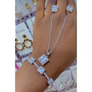 Diamond Set Of Jewelry (Necklace And Earrings) (Best Quality)