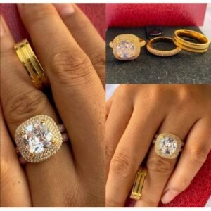 Quality Gold Plated Wedding Ring Sets N55