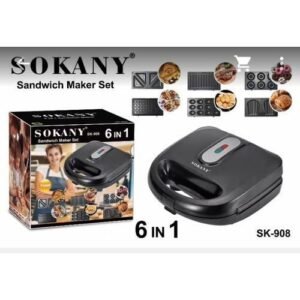 Sokany 6 In1 Sandwich /waffle Maker Set