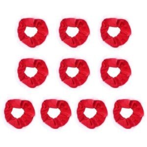 10pcs Christmas Hair Scrunchies Elastics Bobbles Hair Bands Scrunchy Tie Ropes Ponytail Holders,Default NO5249