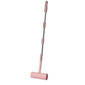 Bed Floor Hair Adhesion Remover Extra Sticky Pet Hair Roller Pet Hair Dust Removal,Pink,Long With Base NO5148