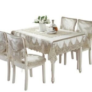Comfort Tablecloth Lace Edge Dustproof Covers For Table Chair Cover Home Party Table Cloths High Quality