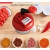 5-in-1 4 Blades Spin Manual Hand Chopper, Mincer & Slicer