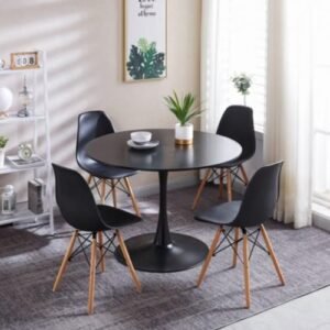Round Dining Table Set With 4 Sitting Chairs