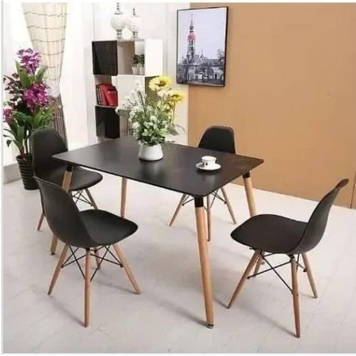 RECTANGULAR Beechwood Dining Table With 4 Sitting Chairs