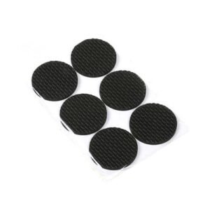 6 Pack Protective Pads For Chair And Tables 46mm Square Round Black Anti Vibration Non Shake Tpr Sticky Anti-slip Floor Mat Pad