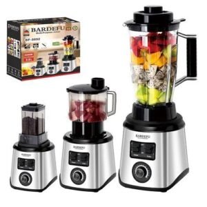 BARDEFU 3 In 1 Stainless Steel Blender And Juicer Set - 9500W