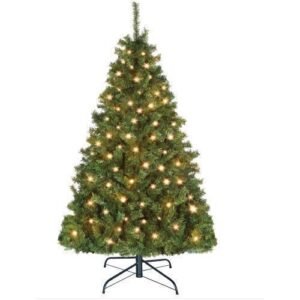 8ft Christmas Tree + Multicolor Lights