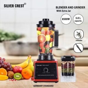 Silver Crest 3L Industrial 8500Wax Food Crusher Blender-Red