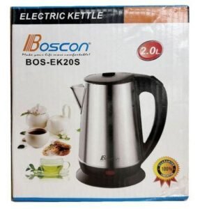 Boscon 2.0Ltrs Electric Boiling Kettle - Stainless Kettle Jug - 1500W