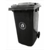 Black Industrial Waste Bin- 240 Litres