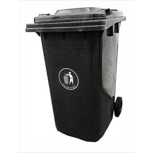 Black Industrial Waste Bin- 240 Litres
