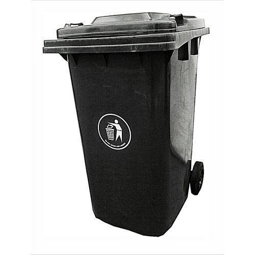 Black Industrial Waste Bin- 240 Litres