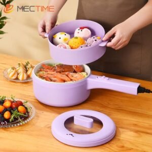 2L Electric Pot Pan Cooker Cooking Fry Stew - Purple