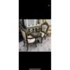 Golden Center Table + Two Side Chair